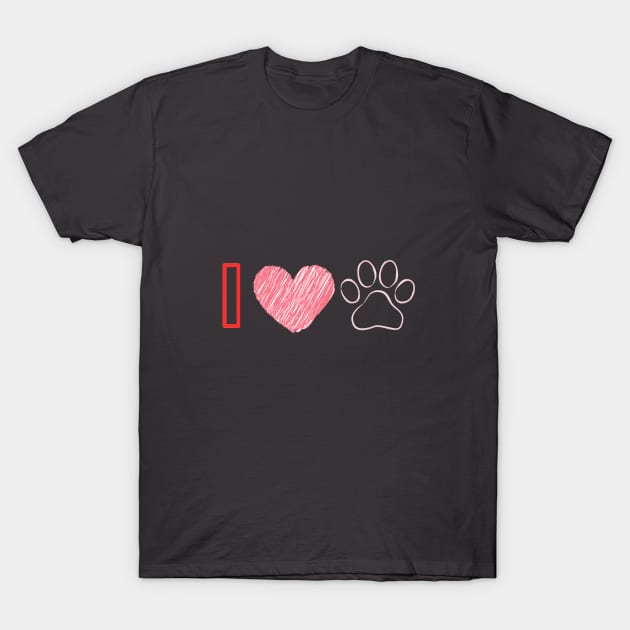 I love dogs T-Shirt by TheDesigNook